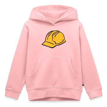 Bau Helm - Kinder Premium Organic Hoodie - Rosa - Vorne - AI Model Kid Female (0cm)
