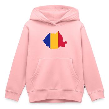 Rumänien - Kinder Premium Organic Hoodie - Rosa - Vorne - AI Model Kid Female (0cm)