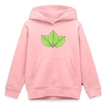 3 blaetter buche blatt baum pflanze form clipart d - Kinder Premium Organic Hoodie - Rosa - Vorne - AI Model Kid Female (0cm)