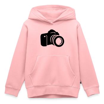 Kamera - Kinder Premium Organic Hoodie - Rosa - Vorne - AI Model Kid Female (0cm)