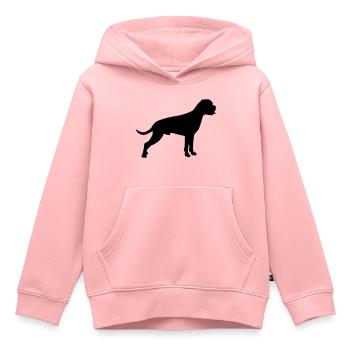 Boxer - Sweat Premium à capuche enfant bio - rose - Devant - AI Model Kid Female (0cm)