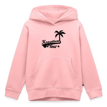 Kroatien - Kinder Premium Organic Hoodie - Rosa - Vorne - AI Model Kid Female (0cm)