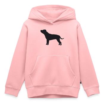 Staffordshire Bullterrier Silhouette - Kinder Premium Organic Hoodie - Rosa - Vorne - AI Model Kid Female (0cm)