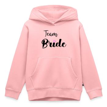 team bride - Kinder Premium Organic Hoodie - Rosa - Vorne - AI Model Kid Female (0cm)