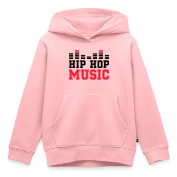 Musique Hip Hop - Sweat Premium à capuche enfant bio - rose - Devant - AI Model Kid Female (0cm)