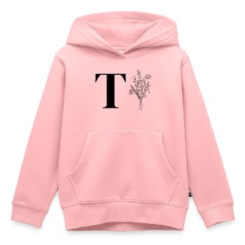 Minimalistisches Blumenmuster - Kinder Premium Organic Hoodie - Rosa - Vorne - AI Model Kid Female (0cm)