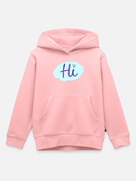 Hi - Kinder Premium Organic Hoodie - Rosa