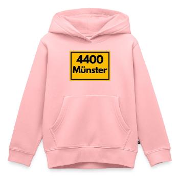 Ortsschild - damals Retro alte PLZ 4400 MÜNSTER - Kinder Premium Organic Hoodie - Rosa - Vorne - AI Model Kid Female (0cm)