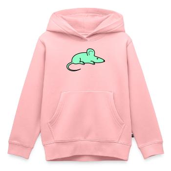 Silhouette de souris menthe - Sweat Premium à capuche enfant bio - rose - Devant - AI Model Kid Female (0cm)