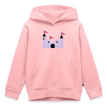 castle - Kids Premium Organic Hoodie - rose - Front - AI Model Kid Female (0cm)