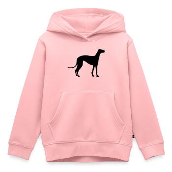 Windhund - Kinder Premium Organic Hoodie - Rosa - Vorne - AI Model Kid Female (0cm)