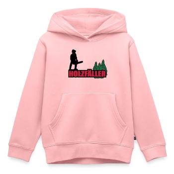 holzfäller - Kinder Premium Organic Hoodie - Rosa - Vorne - AI Model Kid Female (0cm)