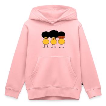 Funky Chicks - Sweat Premium à capuche enfant bio - rose - Devant - AI Model Kid Female (0cm)