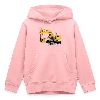 Bagger | Excavator - Kinder Premium Organic Hoodie - Rosa - Vorne - AI Model Kid Female (0cm)