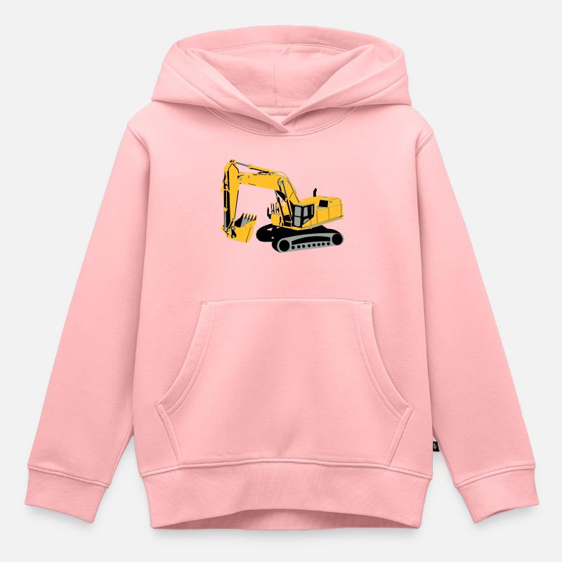 Bagger | Excavator - Kinder Premium Organic Hoodie - Rosa