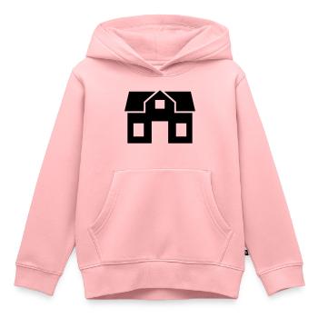 Maison - Sweat Premium à capuche enfant bio - rose - Devant - AI Model Kid Female (0cm)