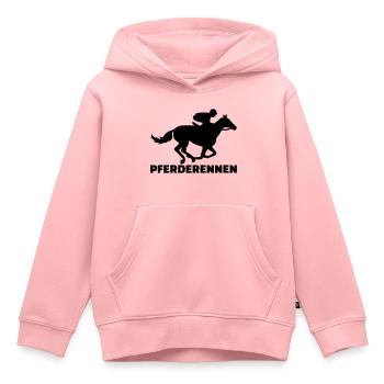 Pferderennen - Kinder Premium Organic Hoodie - Rosa - Vorne - AI Model Kid Female (0cm)