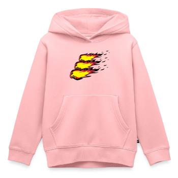 Fire flame formation de boule de feu agro - Sweat Premium à capuche enfant bio - rose - Devant - AI Model Kid Female (0cm)