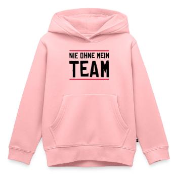 nie ohne mein team - Kinder Premium Organic Hoodie - Rosa - Vorne - AI Model Kid Female (0cm)