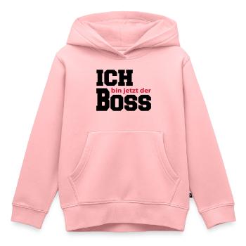 Baby Kinder Ich bin der Boss Chef - Kinder Premium Organic Hoodie - Rosa - Vorne - AI Model Kid Female (0cm)