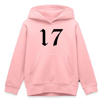 17 - Sweat Premium à capuche enfant bio - rose - Devant - AI Model Kid Female (0cm)