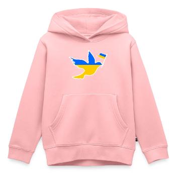 Ukraine - Kinder Premium Organic Hoodie - Rosa - Vorne - AI Model Kid Female (0cm)