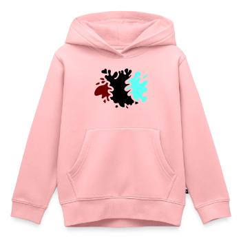 Éclaboussures de couleur - Sweat Premium à capuche enfant bio - rose - Devant - AI Model Kid Female (0cm)