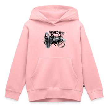 Kurvensüchtig: Kurven = Adrenalin! - Kinder Premium Organic Hoodie - Rosa - Vorne - AI Model Kid Female (0cm)