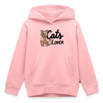 cats lover - Kids Premium Organic Hoodie - rose - Front - AI Model Kid Female (0cm)
