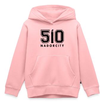 Nador kennzeichen ا 50 - Kinder Premium Organic Hoodie - Rosa - Vorne - AI Model Kid Female (0cm)