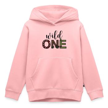 Anniversaire - Sweat Premium à capuche enfant bio - rose - Devant - AI Model Kid Female (0cm)