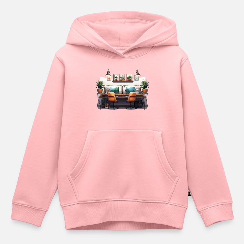 Havre de création - Sweat Premium à capuche enfant bio - rose