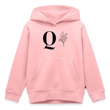 Minimalistisches Blumenmuster - Kinder Premium Organic Hoodie - Rosa - Vorne - AI Model Kid Female (0cm)