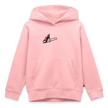 Säge - Kinder Premium Organic Hoodie - Rosa - Vorne - AI Model Kid Female (0cm)