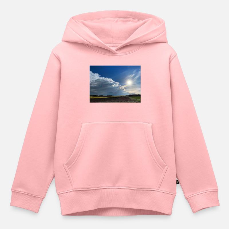 Nature et météo - Sweat Premium à capuche enfant bio - rose
