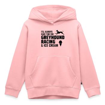 Greyhound Racing Eiscreme Hund Haustier Rennen Tier - Kinder Premium Organic Hoodie - Rosa - Vorne - AI Model Kid Female (0cm)