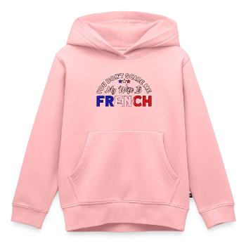 Französische Flagge Französische Wurzeln Geschenk - Kinder Premium Organic Hoodie - Rosa - Vorne - AI Model Kid Female (0cm)