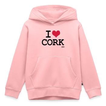 i love cork by wam - Kids Premium Organic Hoodie - rose - Front - AI Model Kid Female (0cm)