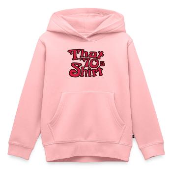Ce T-shirt 70, les années 70 Rugissants - Sweat Premium à capuche enfant bio - rose - Devant - AI Model Kid Female (0cm)