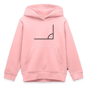Icône de mathématiques - angle droit - Sweat Premium à capuche enfant bio - rose - Devant - AI Model Kid Female (0cm)