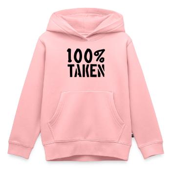 100 pour cent taken pardon amour amour couple pae - Sweat Premium à capuche enfant bio - rose - Devant - AI Model Kid Female (0cm)