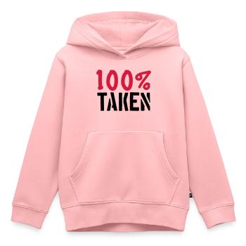 100 pour cent taken pardon amour amour couple pae - Sweat Premium à capuche enfant bio - rose - Devant - AI Model Kid Female (0cm)