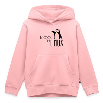 be cool use linux - Kids Premium Organic Hoodie - rose - Front - AI Model Kid Female (0cm)