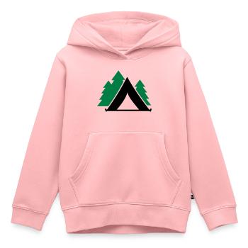 Zelt - Kinder Premium Organic Hoodie - Rosa - Vorne - AI Model Kid Female (0cm)