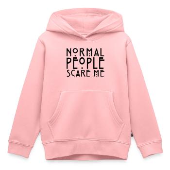 Normal People Scare Me - KOLESON COUTURE - Kinder Premium Organic Hoodie - Rosa - Vorne - AI Model Kid Female (0cm)