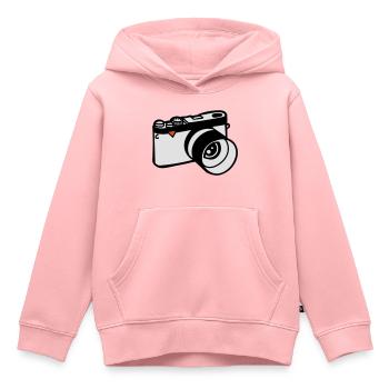 Kamera - Kinder Premium Organic Hoodie - Rosa - Vorne - AI Model Kid Female (0cm)