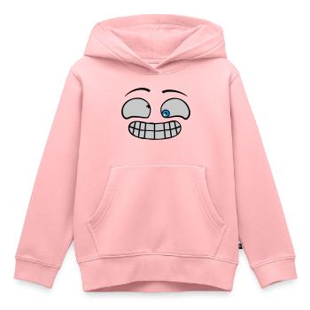 Freches Grimasse Gesicht - Kinder Premium Organic Hoodie - Rosa - Vorne - AI Model Kid Female (0cm)