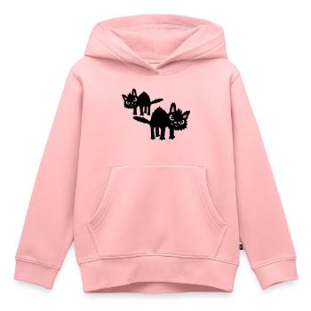 Team funny cats - Kids Premium Organic Hoodie - rose - Front - AI Model Kid Female (0cm)