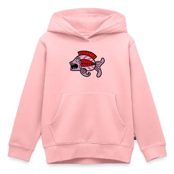 Culture of the Incas, fish symbol - Kids Premium Organic Hoodie - rose - Front - AI Model Kid Female (0cm)
