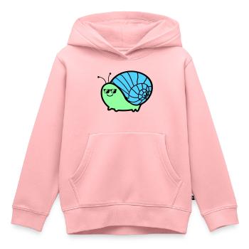 Snail Cool - Kids Premium Organic Hoodie - rose - Front - AI Model Kid Female (0cm)